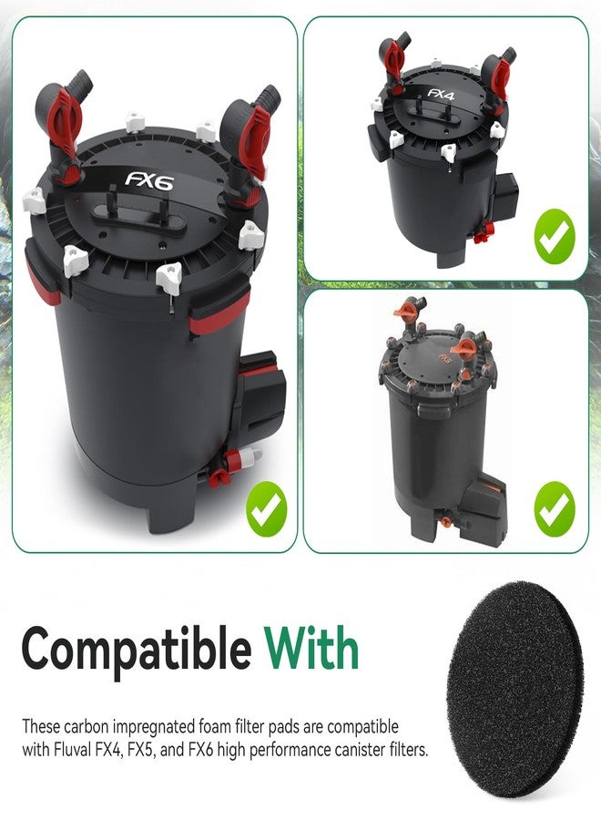وسادات فلتر الكربون Magluv Fx4 متوافقة مع فلتر Fluval FX4/FX5/FX6، وسائط ترشيح بديلة لأحواض السمك لوسادات فلتر Fluval Fx6، عبوة من 6 قطع - Image 3